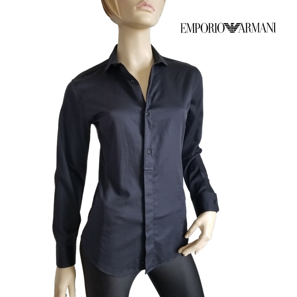 Emporio Armani Navy Twill blouse